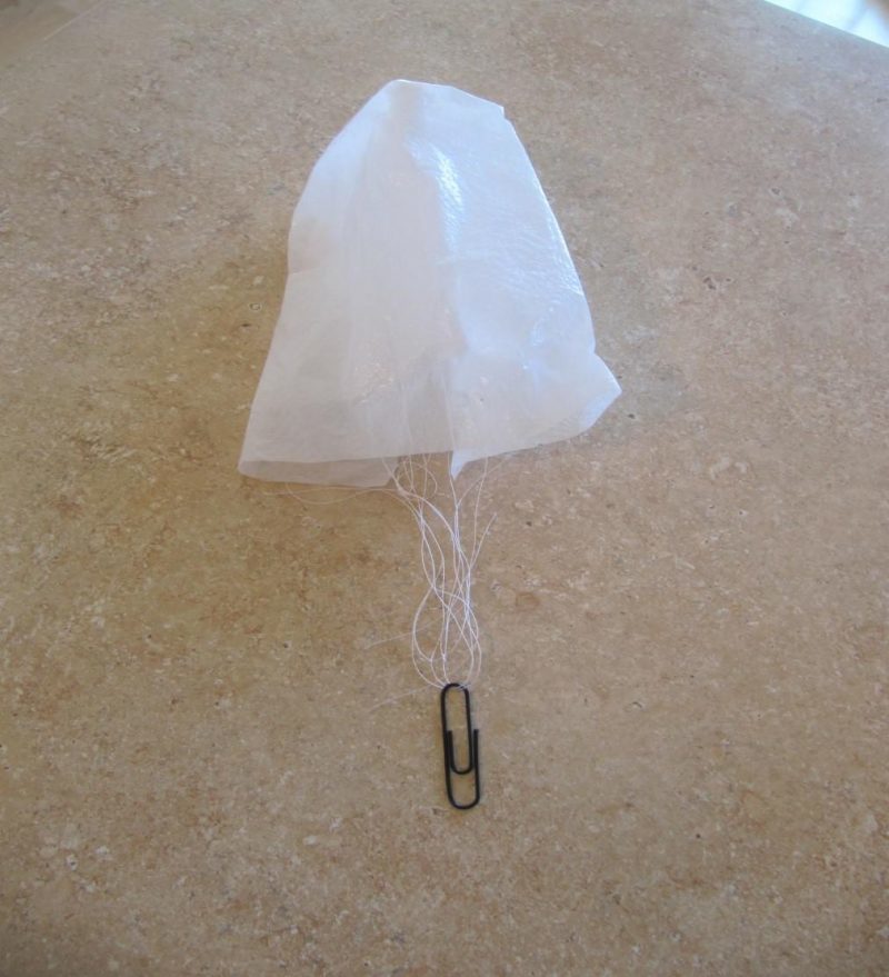plastic bag parachutes