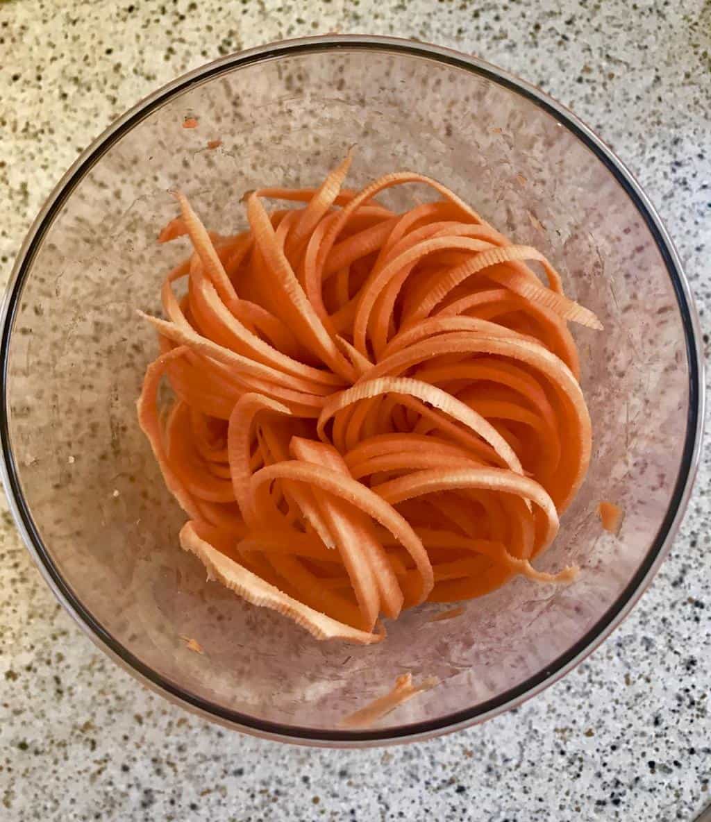 Spiralized sweet potato