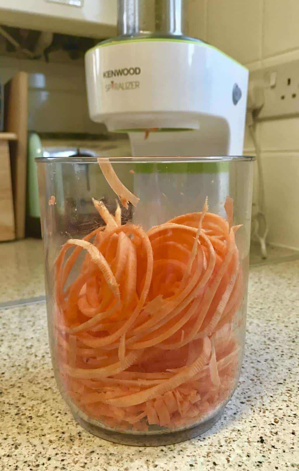 Spiralized sweet potato