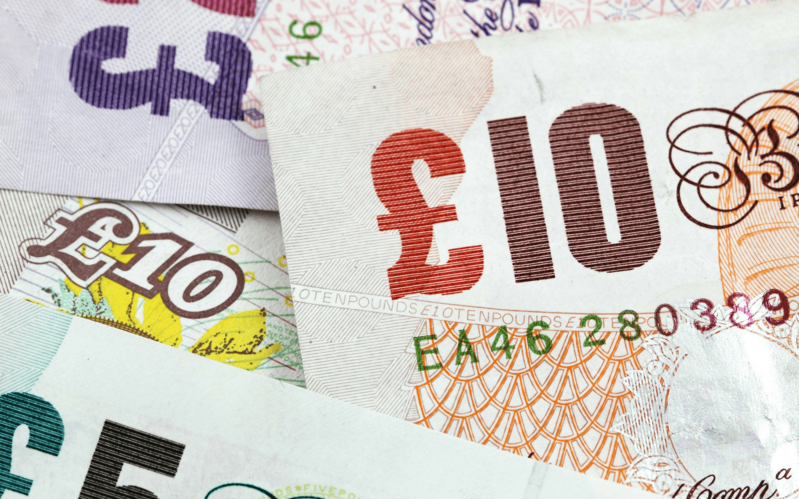 pile of british paper money
