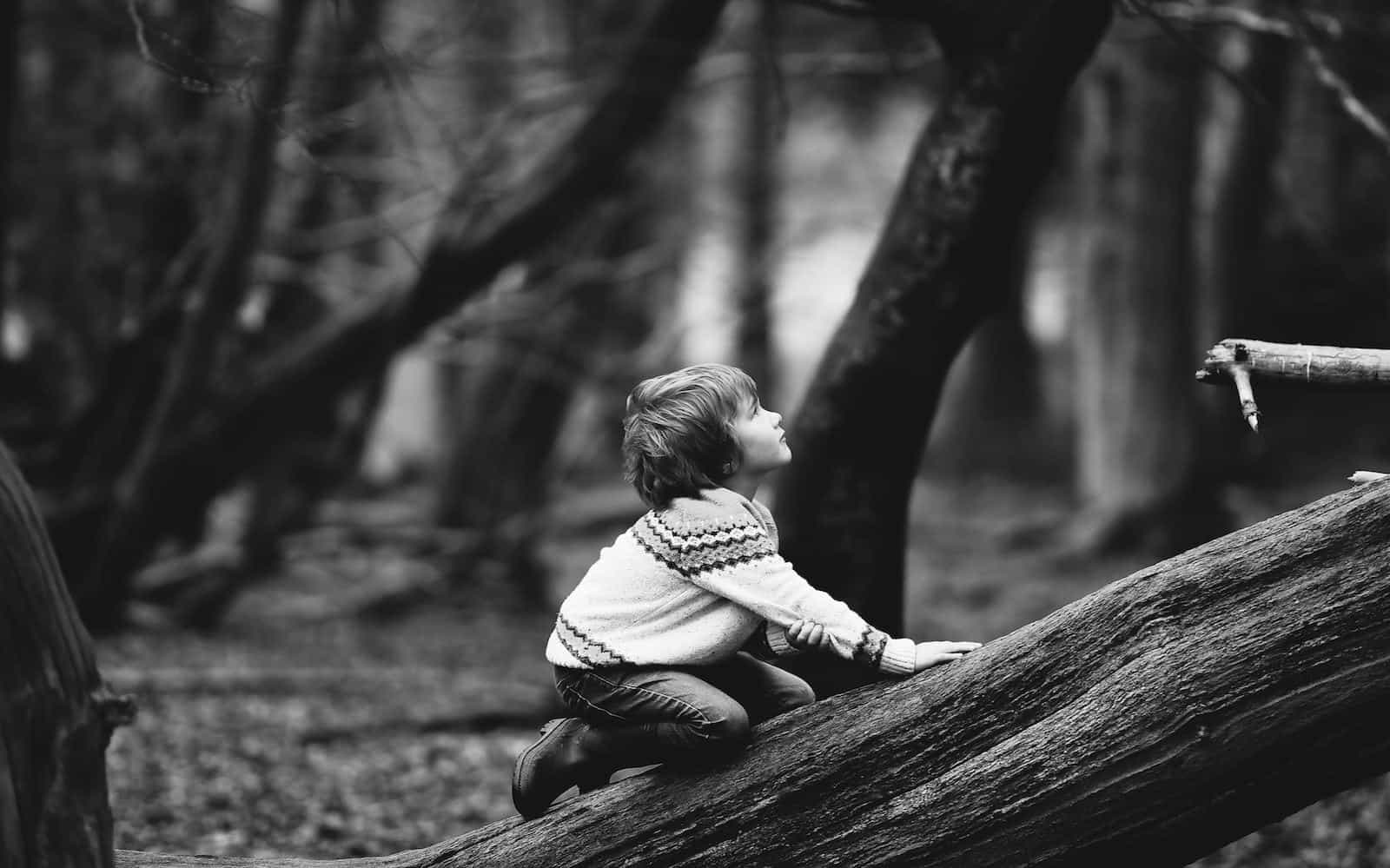 Boy enjoying outdoor activities in the Winter