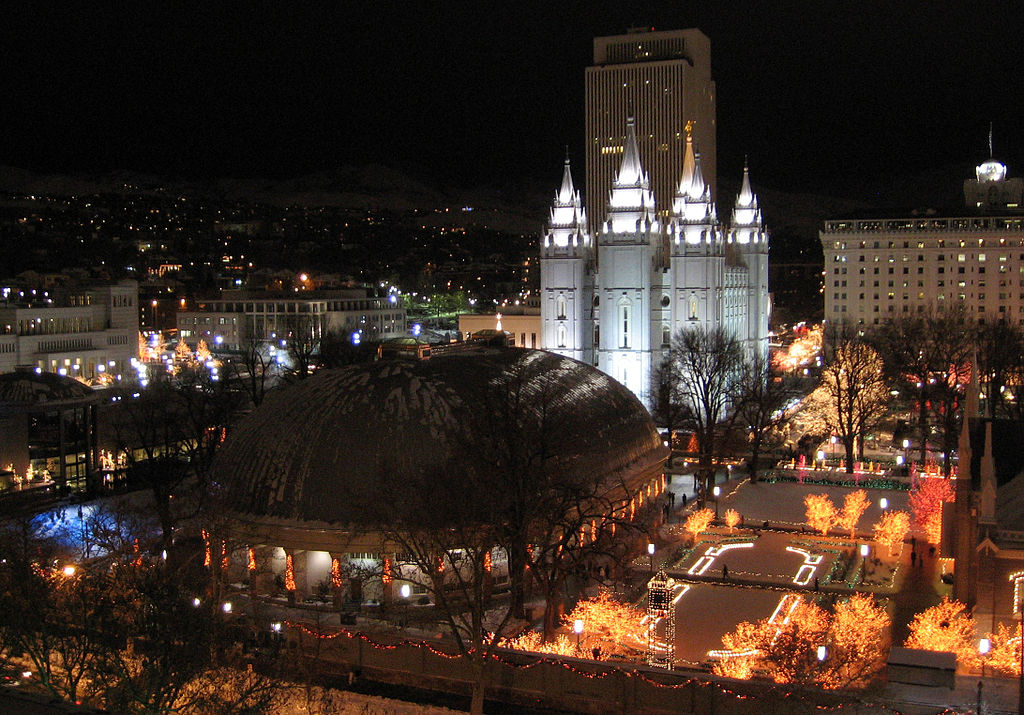 temple square family holiday in utah