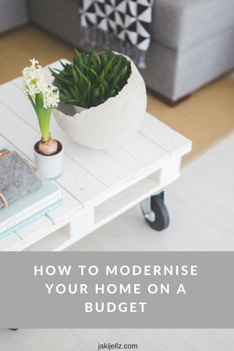 living room with table showing ways to modernise your home