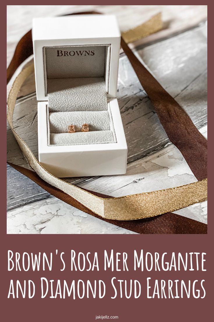 Brown's Rosa Mer Morganite and Diamond Stud Earrings