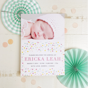 How to personalize birth announcement cards